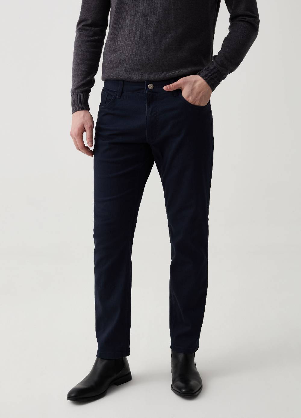 Ovs Pantalone Regular Fit In Micro Fantasia