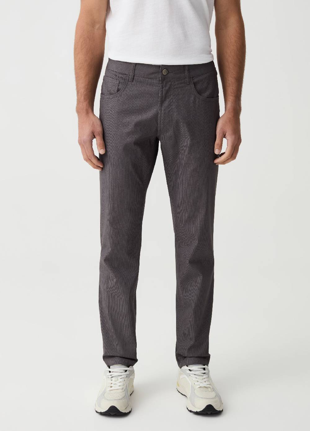 Ovs Pantalone Slim Fit A Righe Sottili