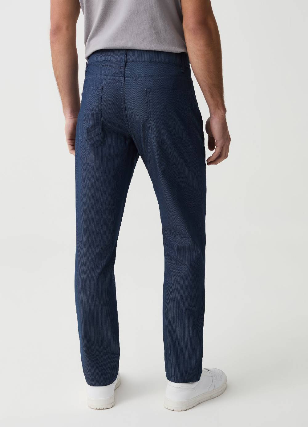 Ovs Pantalone Slim Fit A Righe Sottili