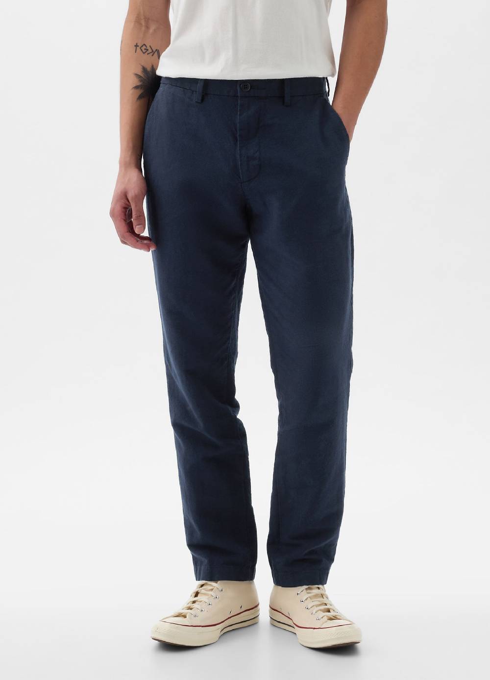 Ovs Pantalone Slim Fit In Lino E Cotone