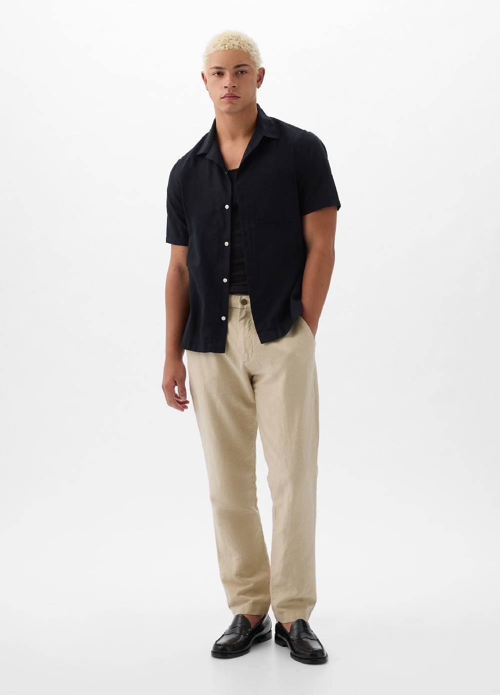 Ovs Pantalone slim fit in lino e cotone