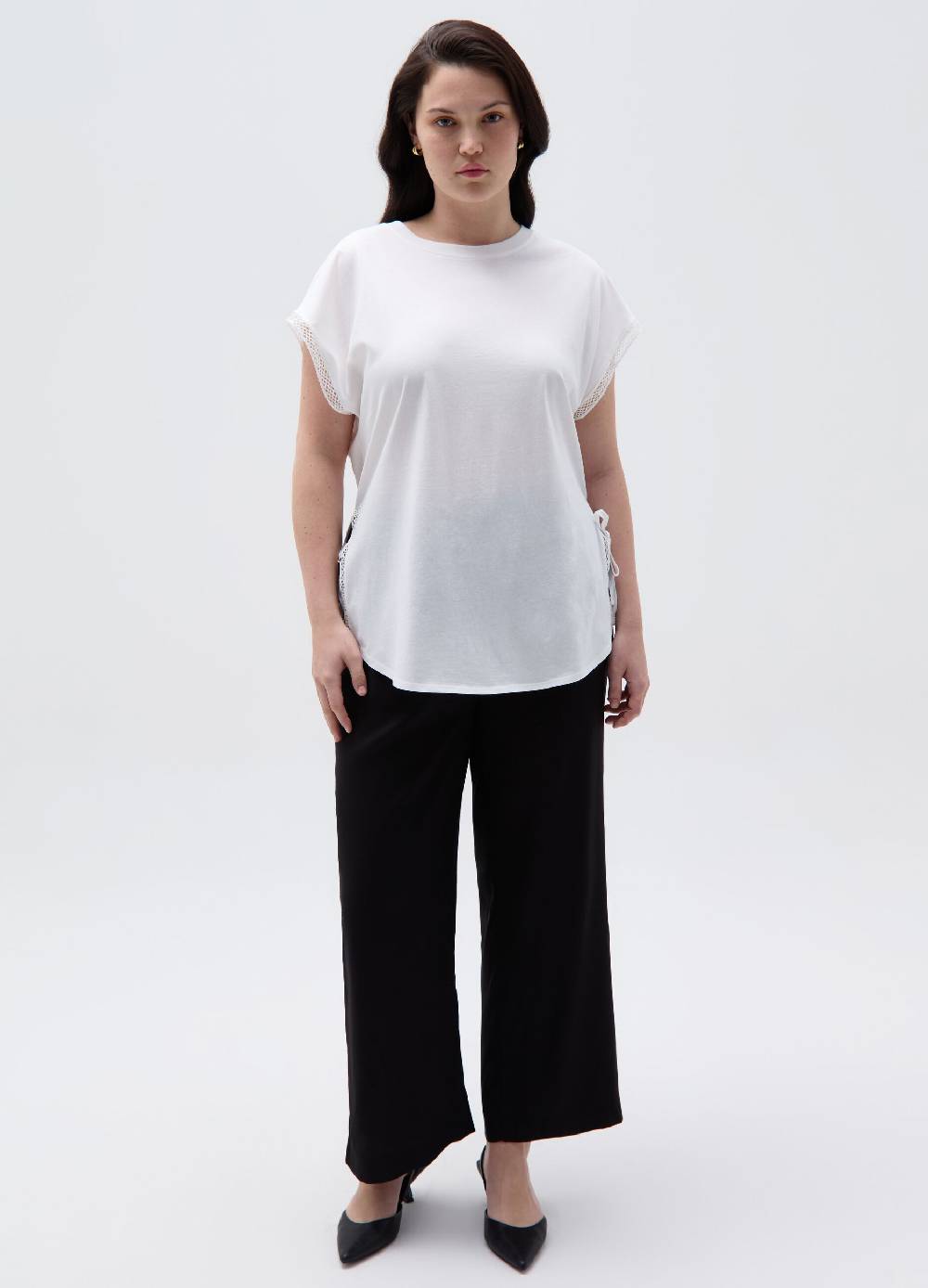 Ovs Pantalone wide leg con cintura Curvy