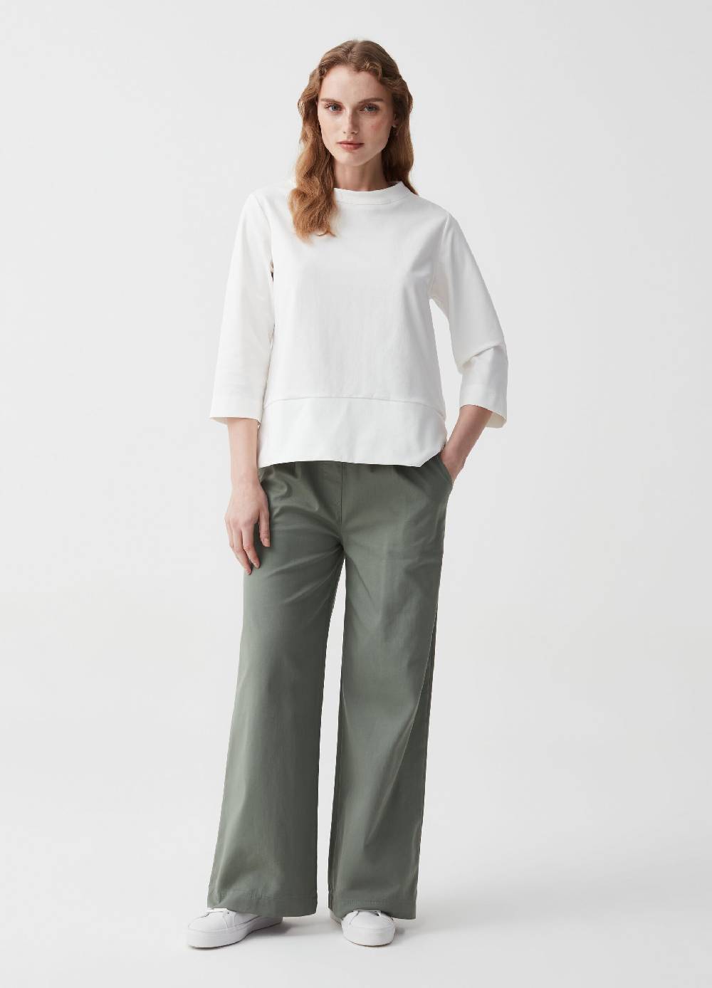 Ovs Pantalone wide leg con coulisse e pinces