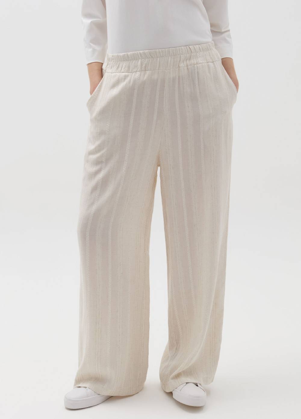 Ovs Pantalone Wide Leg Con Disegno A Righe