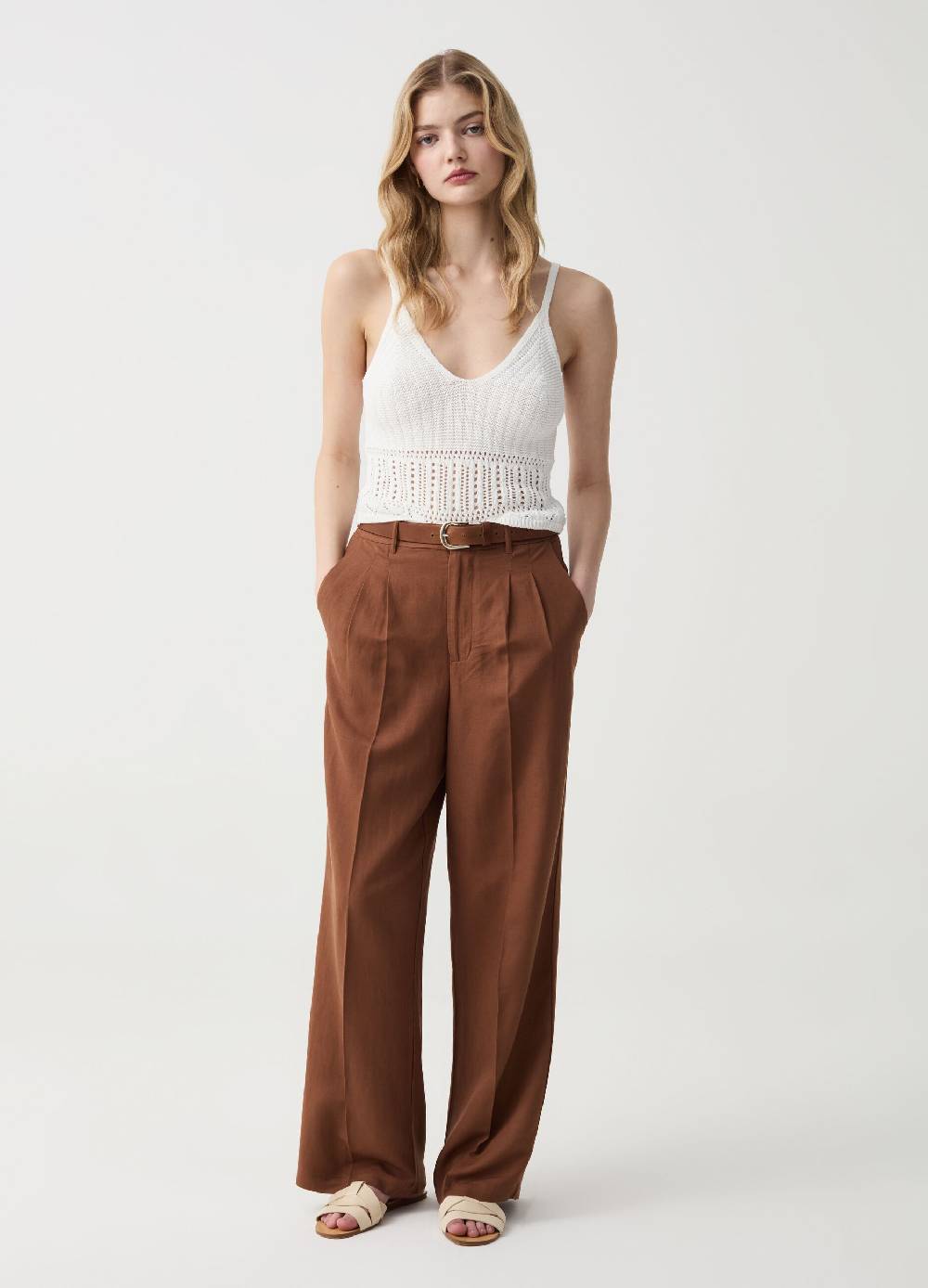 Ovs Pantalone wide leg con pinces