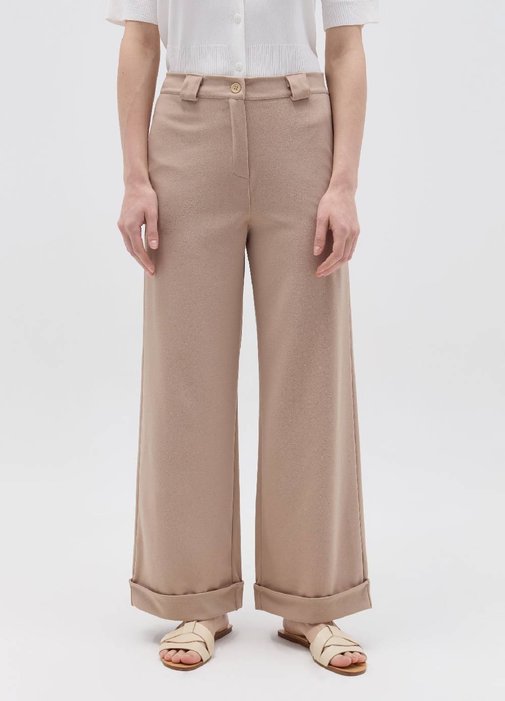 Ovs Pantalone Wide Leg Con Risvolti