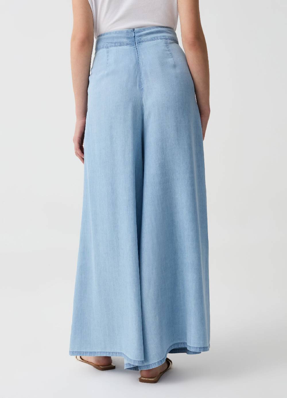 Ovs Pantalone Wide Leg Effetto Denim