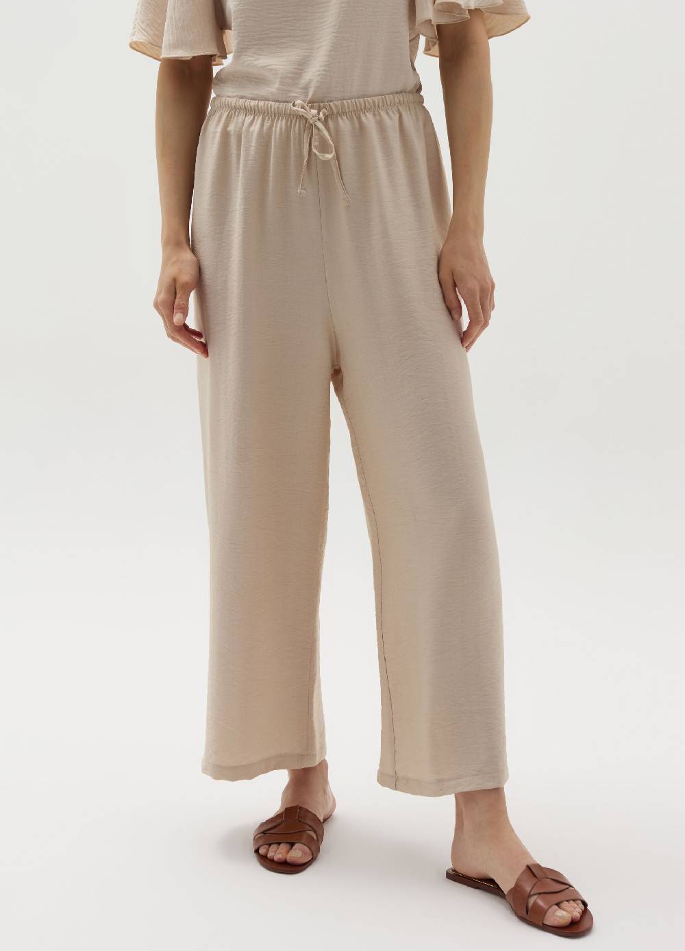 Ovs Pantalone Wide Leg In Crêpe