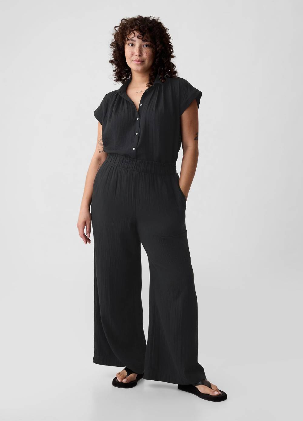 Ovs Pantalone Wide Leg In Garza