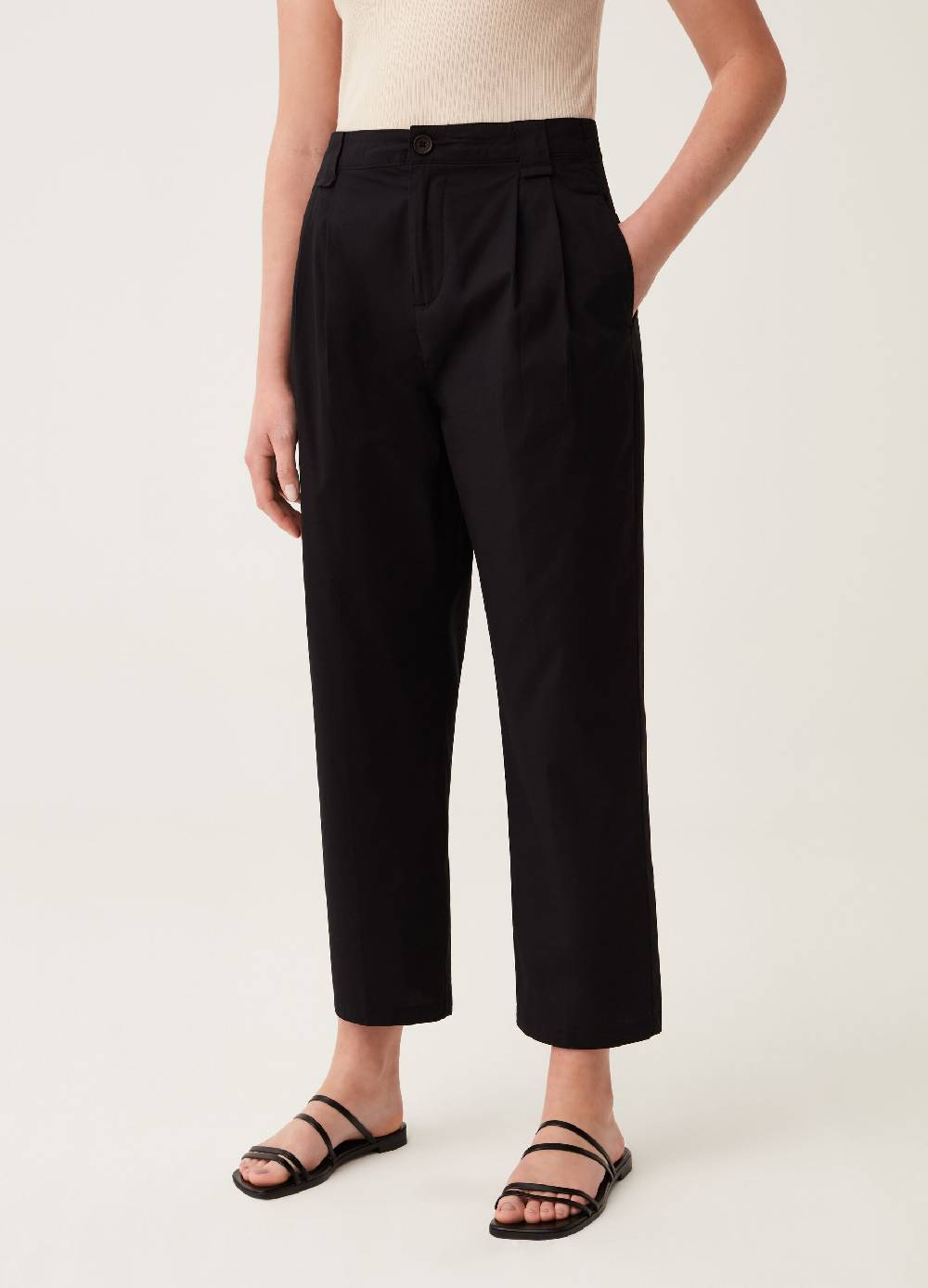 Ovs Pantaloni A Sigaretta Ankle Fit Con Pinces