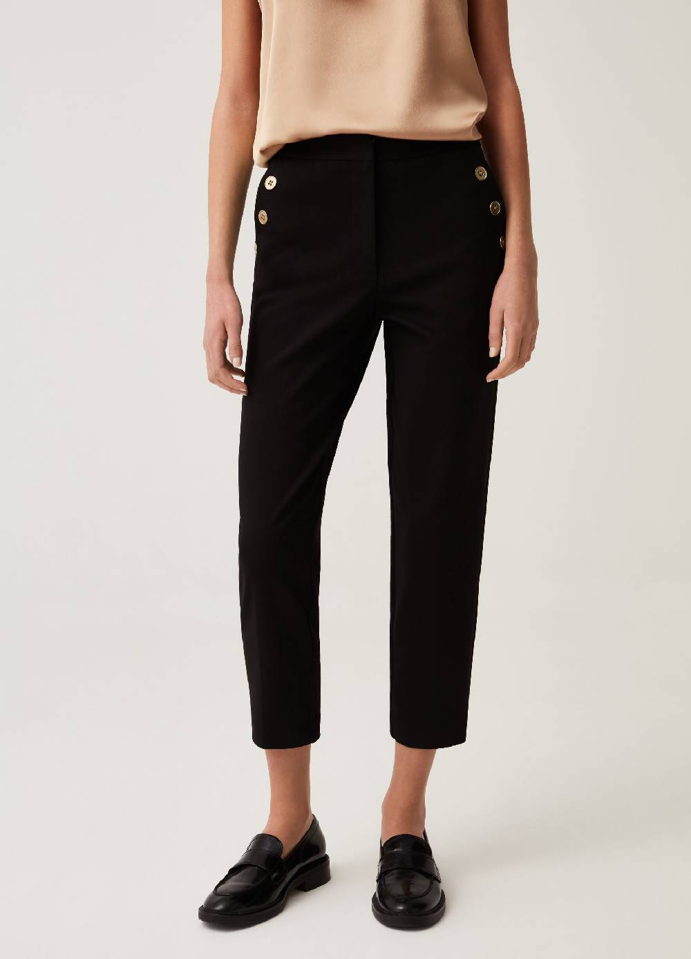 Ovs Pantaloni A Sigaretta Con Bottoni Dorati