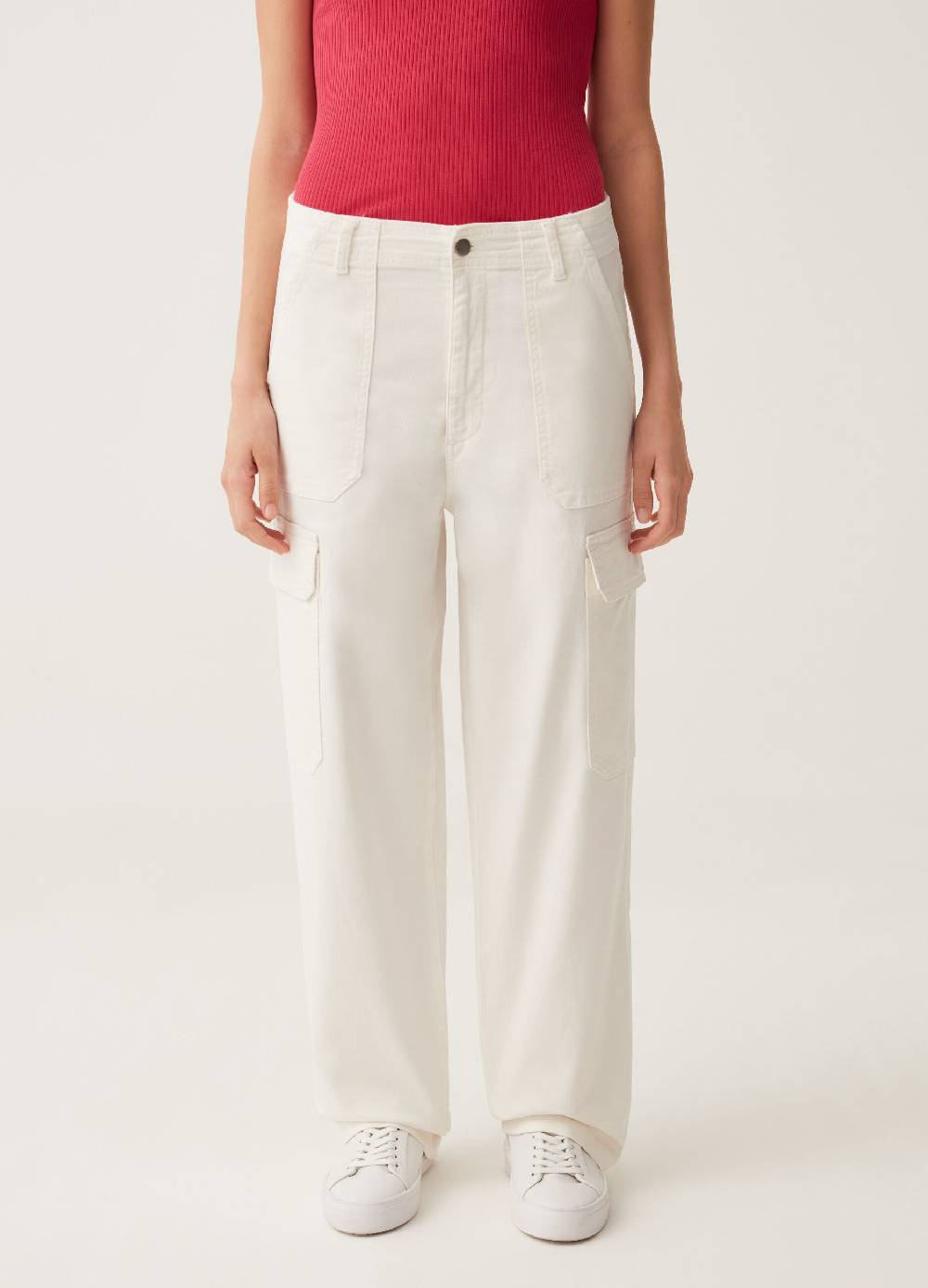 Ovs Pantaloni Cargo In Cotone Stretch