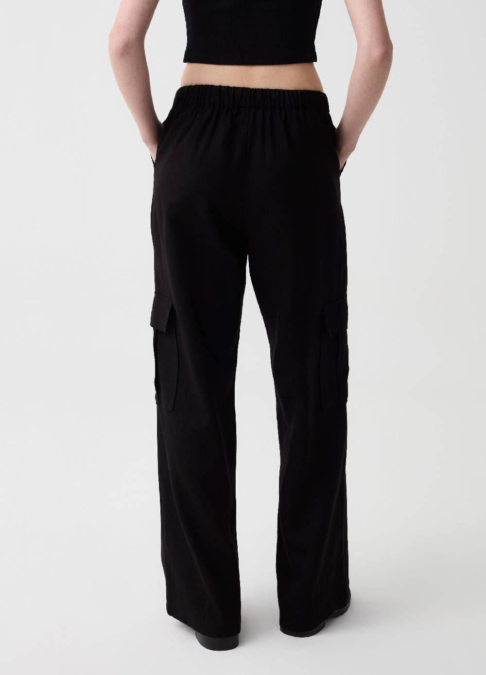 Ovs Pantaloni Cargo In Lino E Viscosa