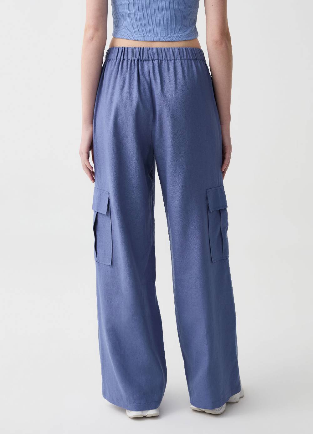 Ovs Pantaloni Cargo In Lino E Viscosa