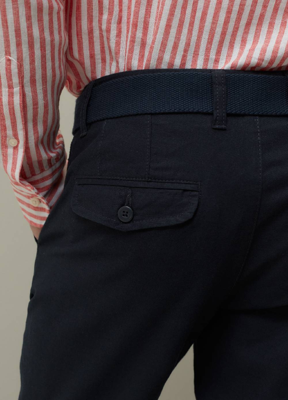 Ovs Pantaloni Chino In Cotone E Lino