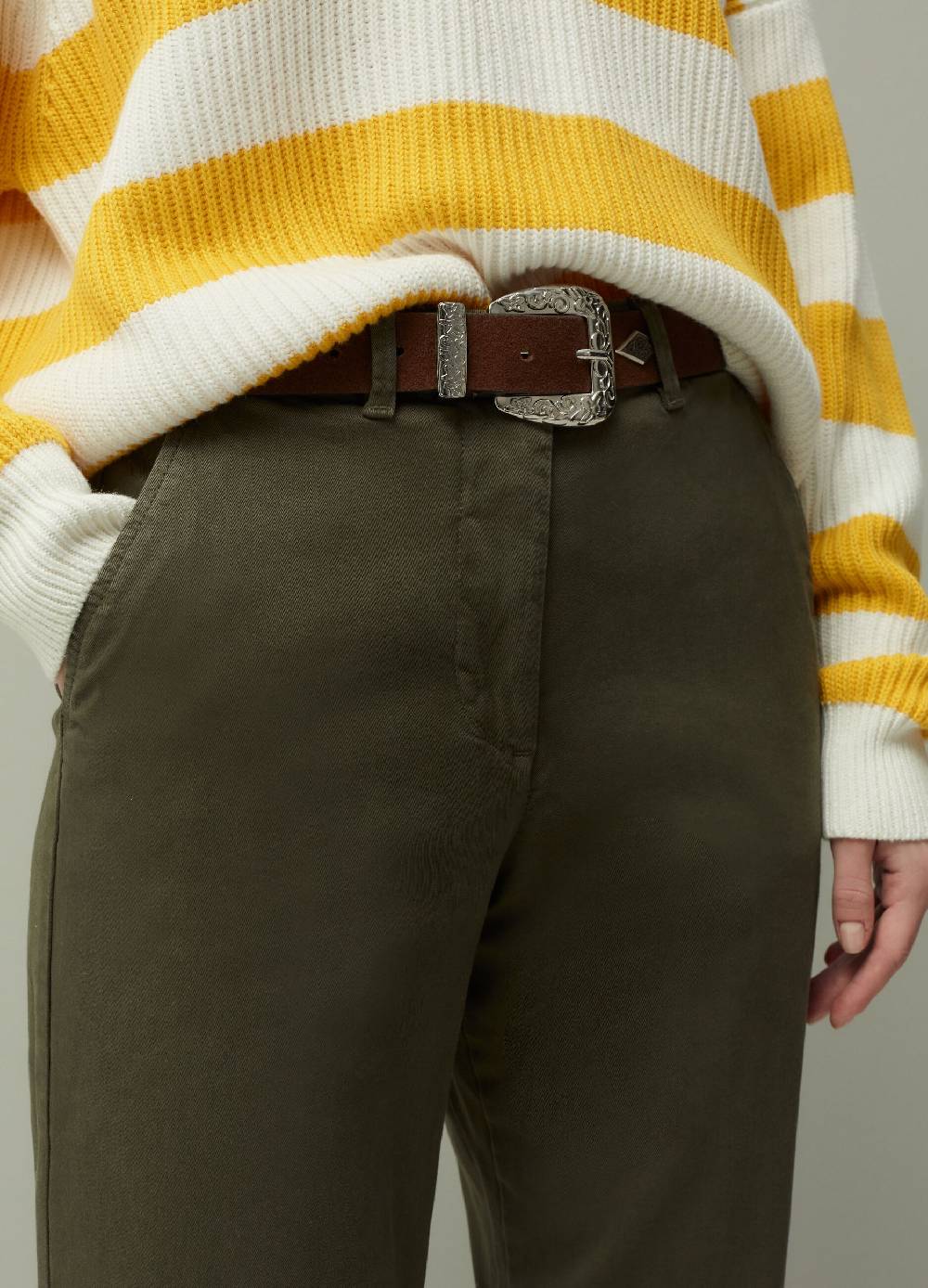 Ovs Pantaloni Chino In Cotone Stretch