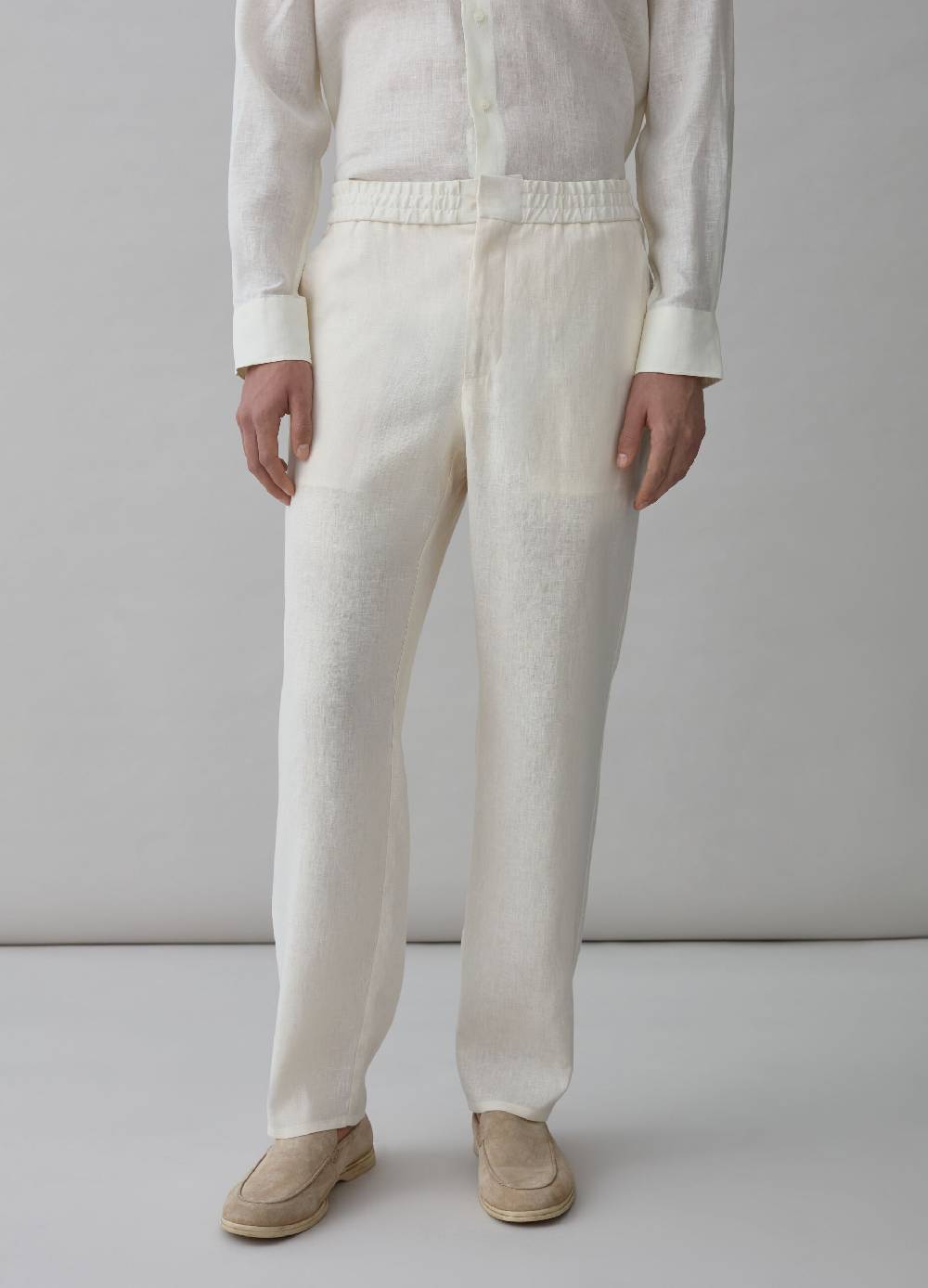 Ovs Pantaloni Chino In Lino PIOMBO