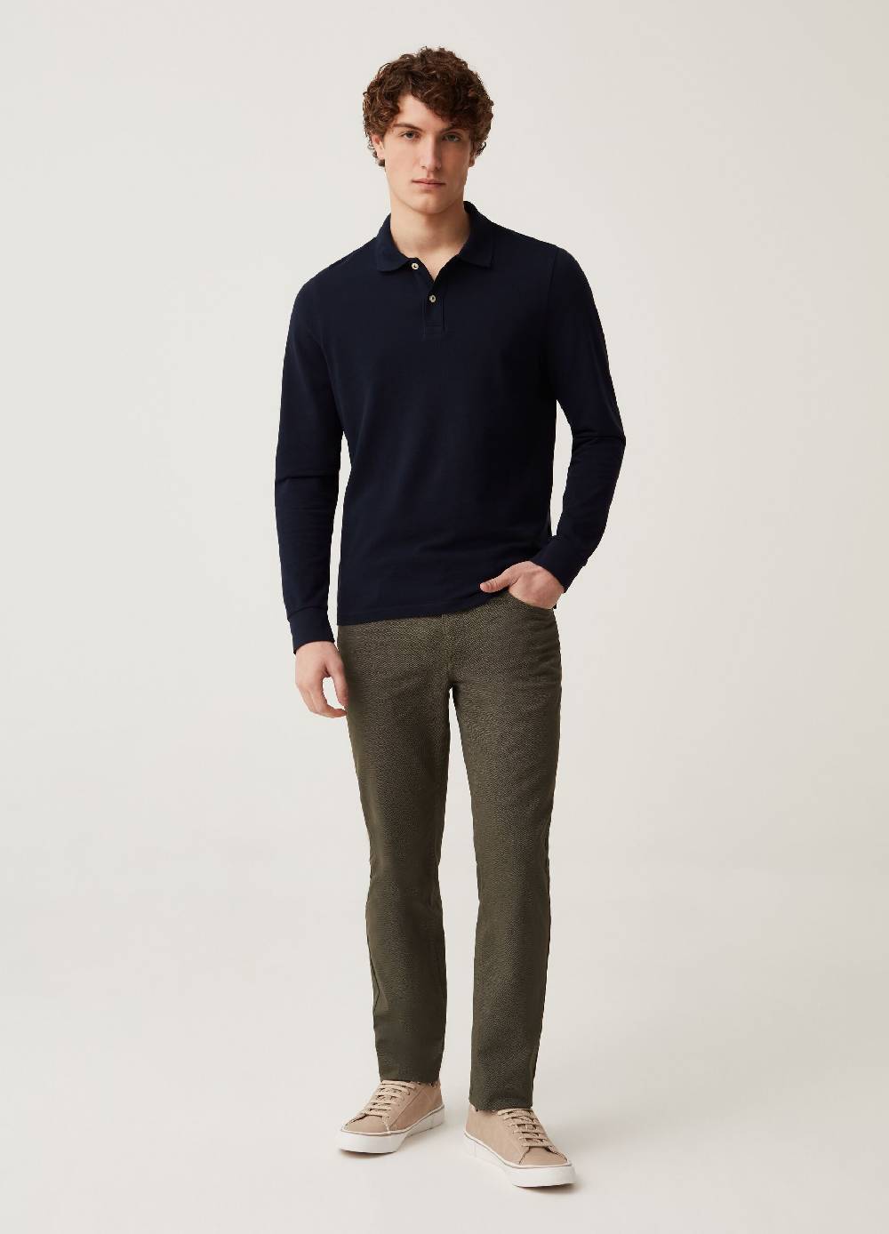 Ovs Pantaloni cinque tasche con micro fantasia