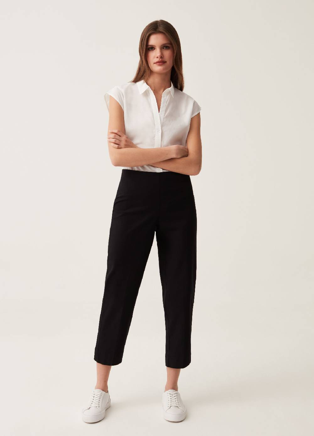 Ovs Pantaloni crop a sigaretta