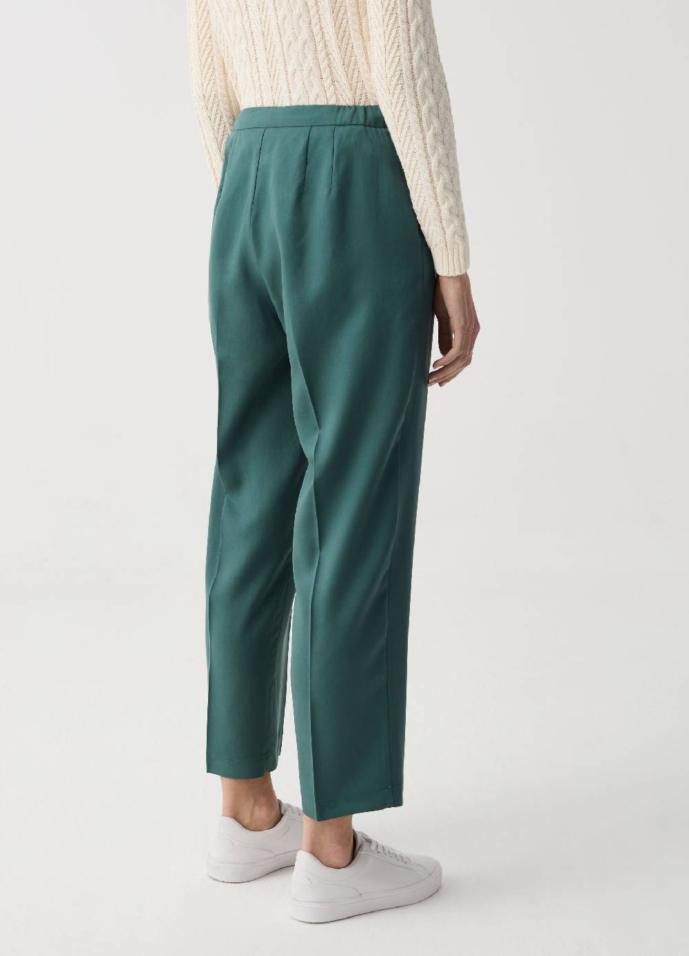 Ovs Pantaloni Cropped A Sigaretta Con Pinces