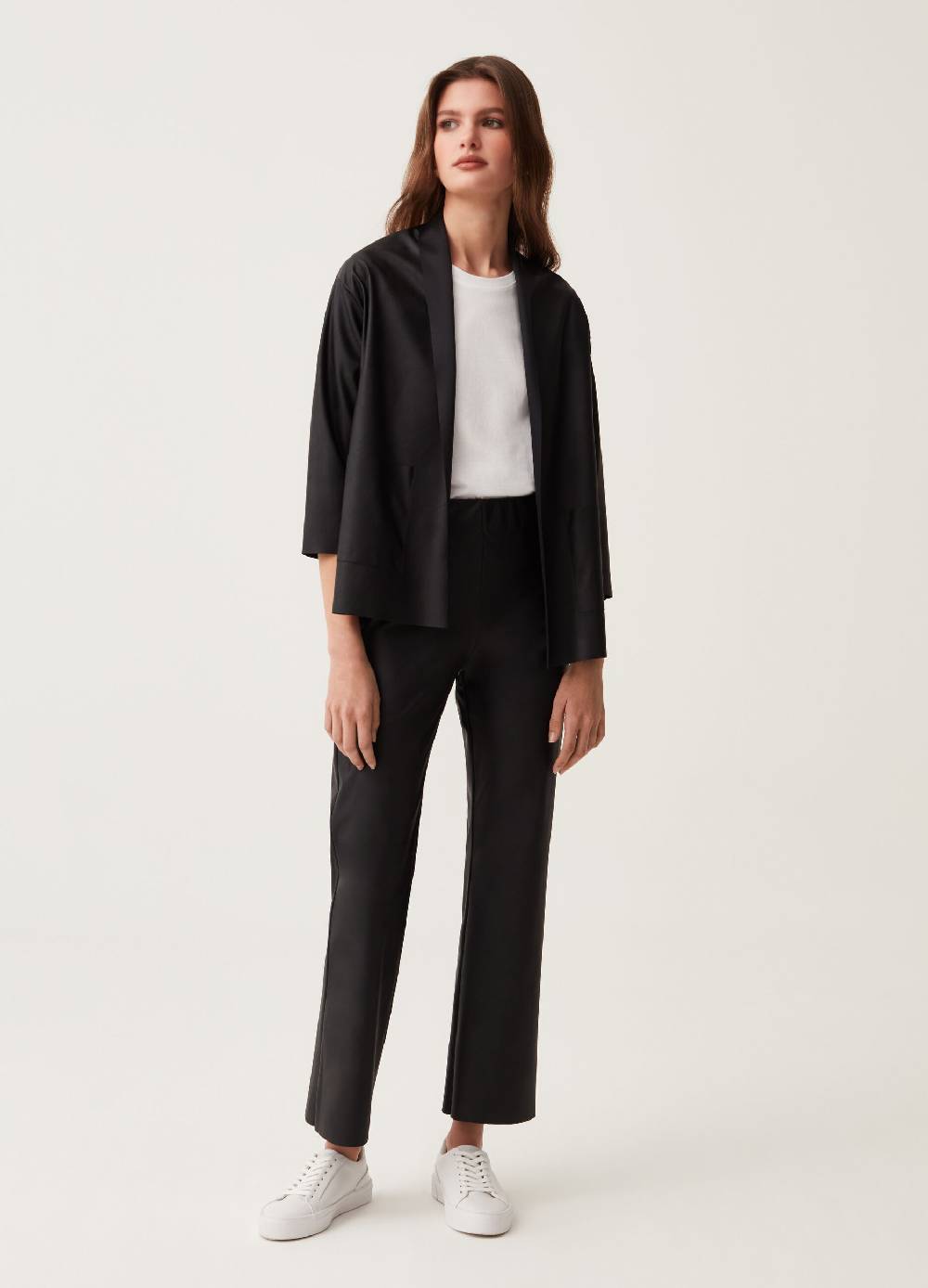 Ovs Pantaloni flare fit effetto lucido