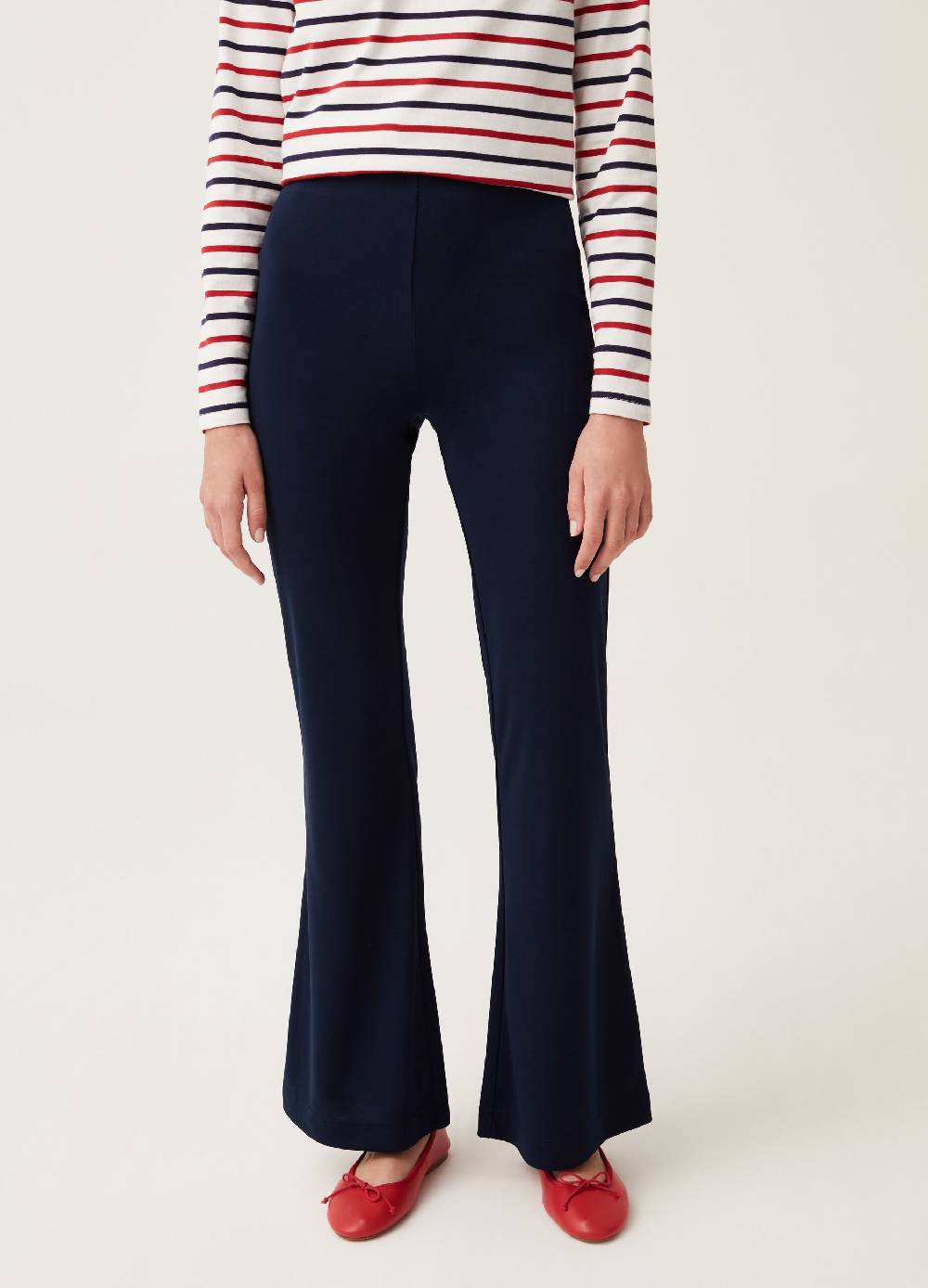 Ovs Pantaloni Flare Fit Tinta Unita