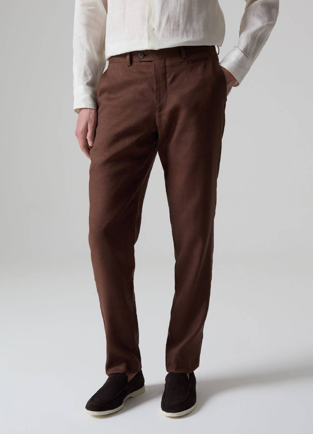 Ovs Pantaloni In Lino Uomo PIOMBO