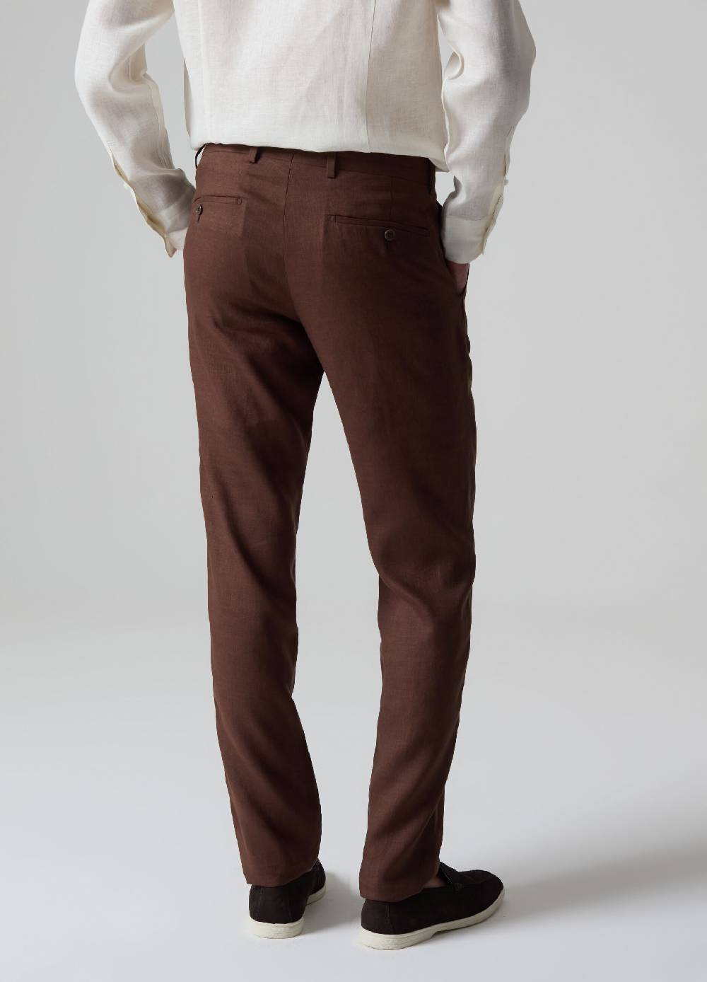 Ovs Pantaloni In Lino Uomo PIOMBO