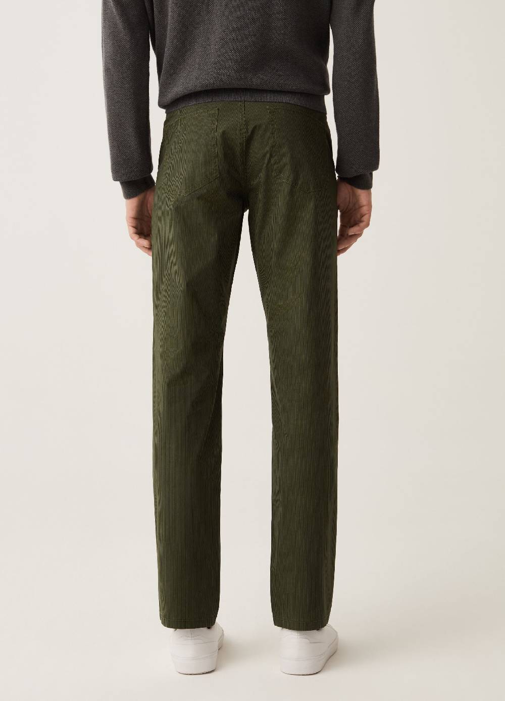 Ovs Pantaloni In Popeline A Righe Sottili