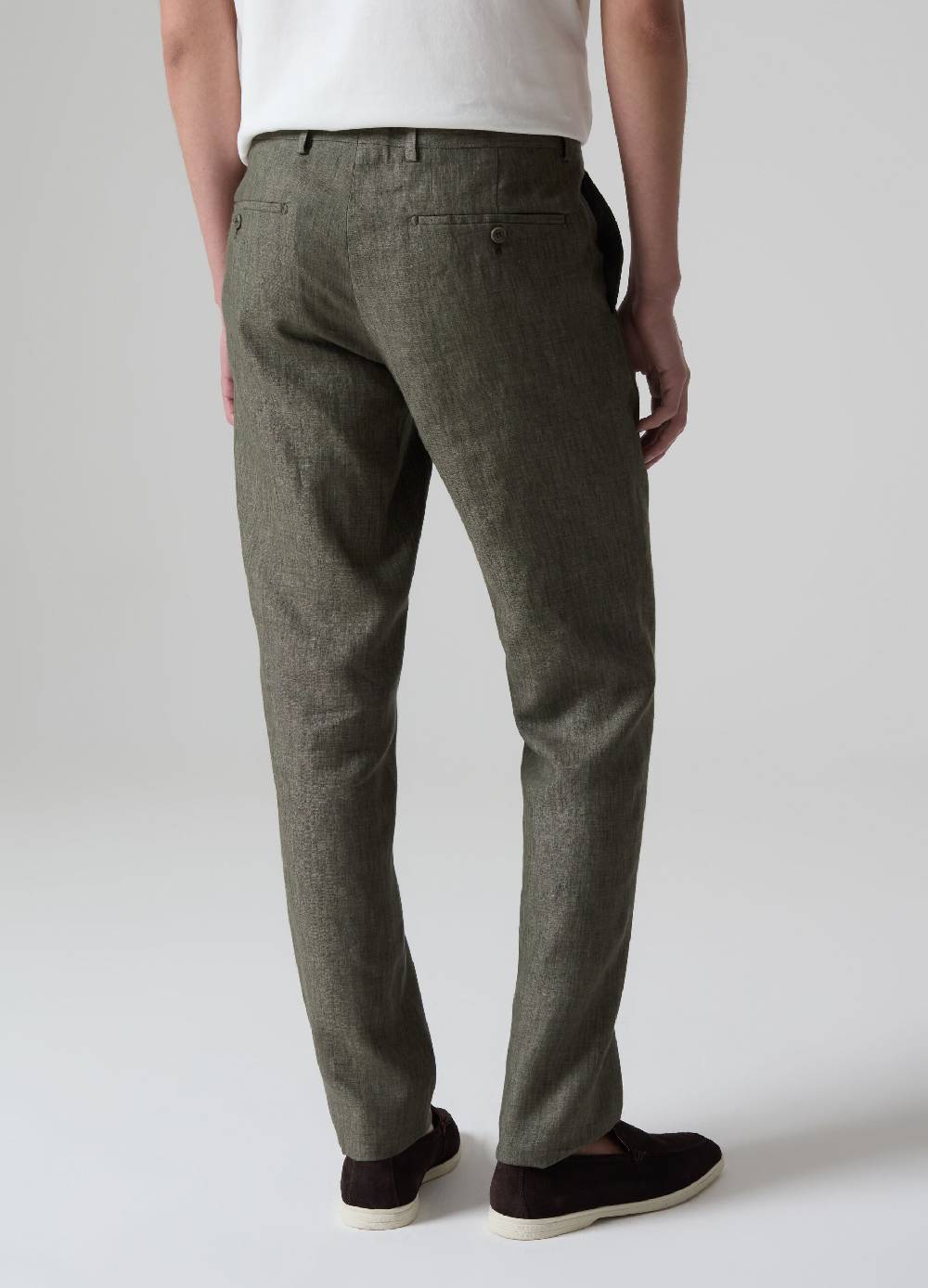 Ovs Pantaloni In Puro Lino PIOMBO