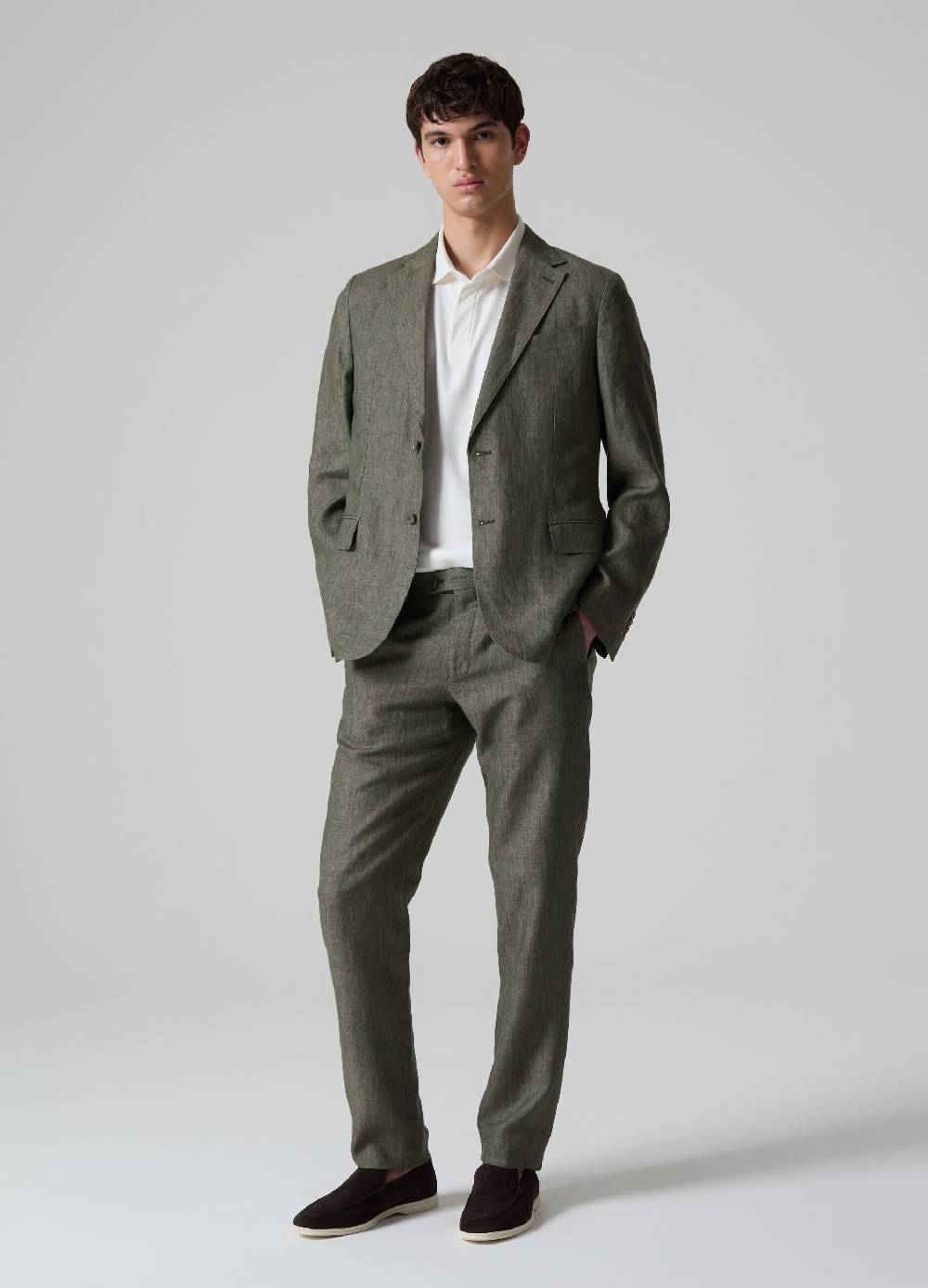 Ovs Pantaloni in puro lino PIOMBO
