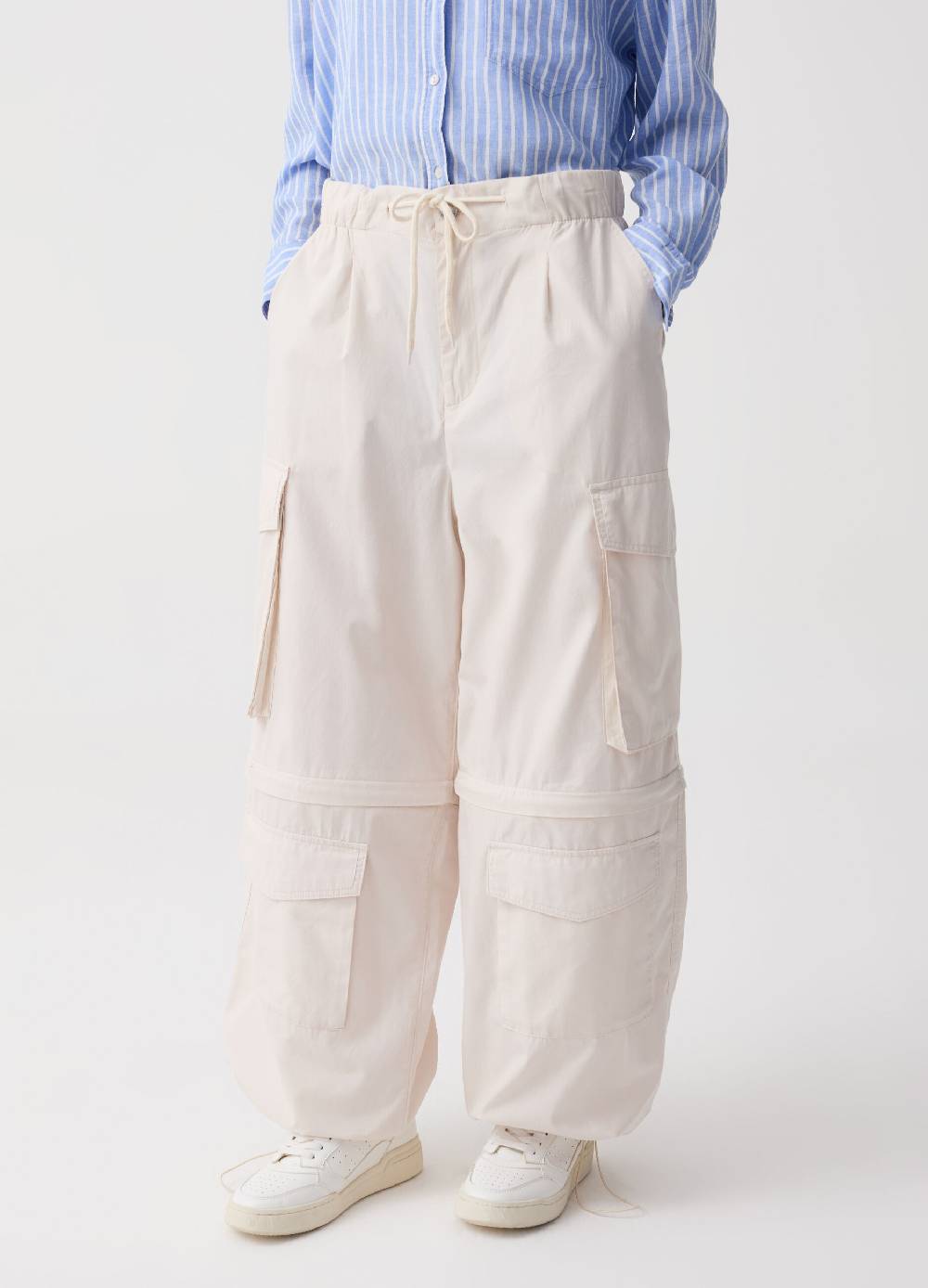 Ovs Pantaloni Parachute Cargo In Popeline