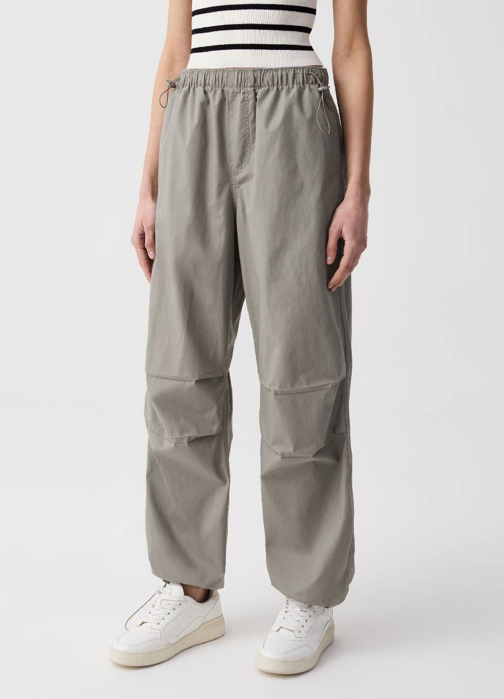 Ovs Pantaloni Parachute In Popeline