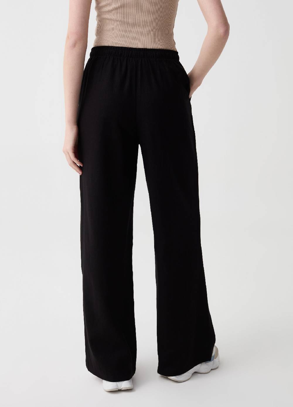 Ovs Pantaloni Relaxed Fit In Lino E Viscosa