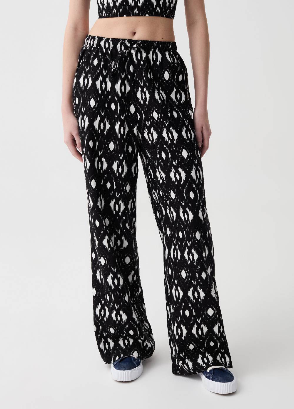 Ovs Pantaloni Relaxed Fit In Lino E Viscosa