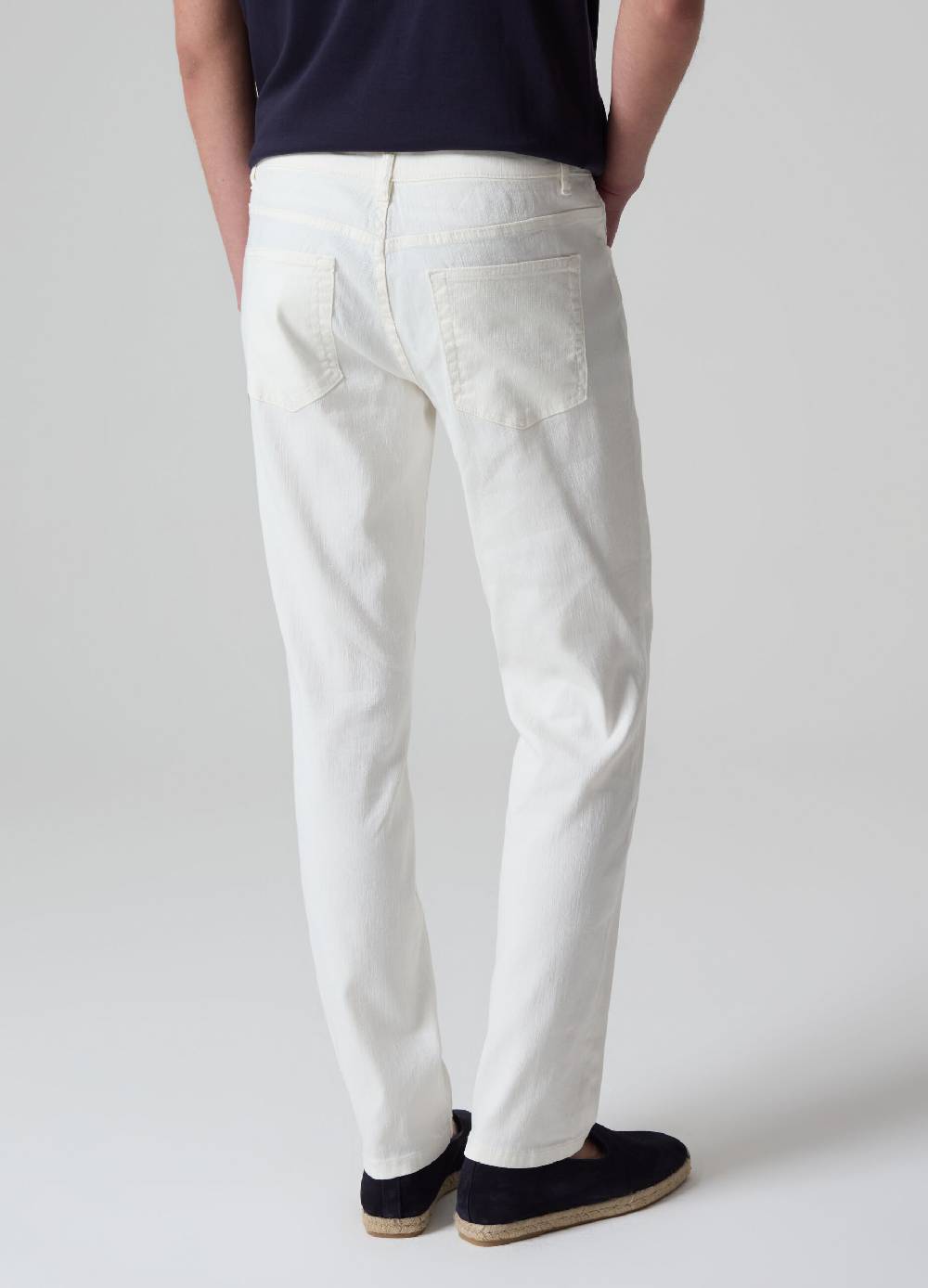 Ovs Pantaloni Slim Fit In Lino E Cotone PIOMBO