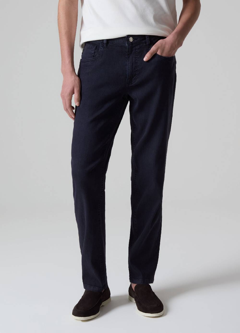 Ovs Pantaloni Slim In Lino E Cotone Elasticizzato