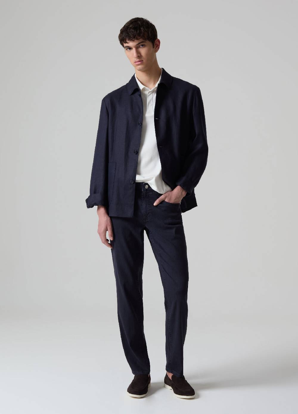 Ovs Pantaloni slim in lino e cotone elasticizzato