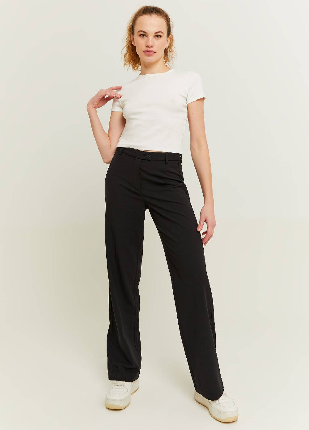 Ovs Pantaloni straight fit a vita alta