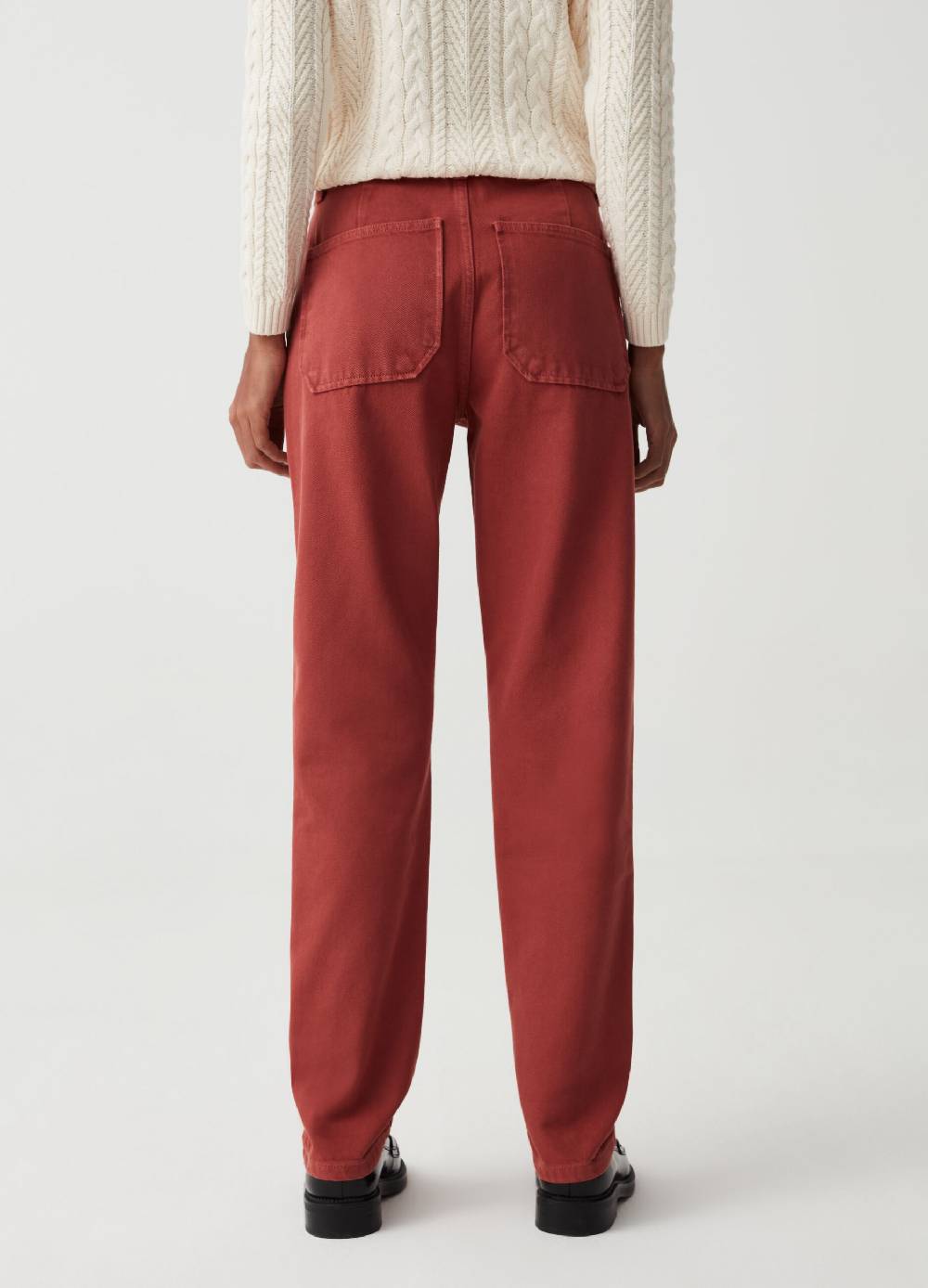 Ovs Pantaloni Straight Fit In Cotone