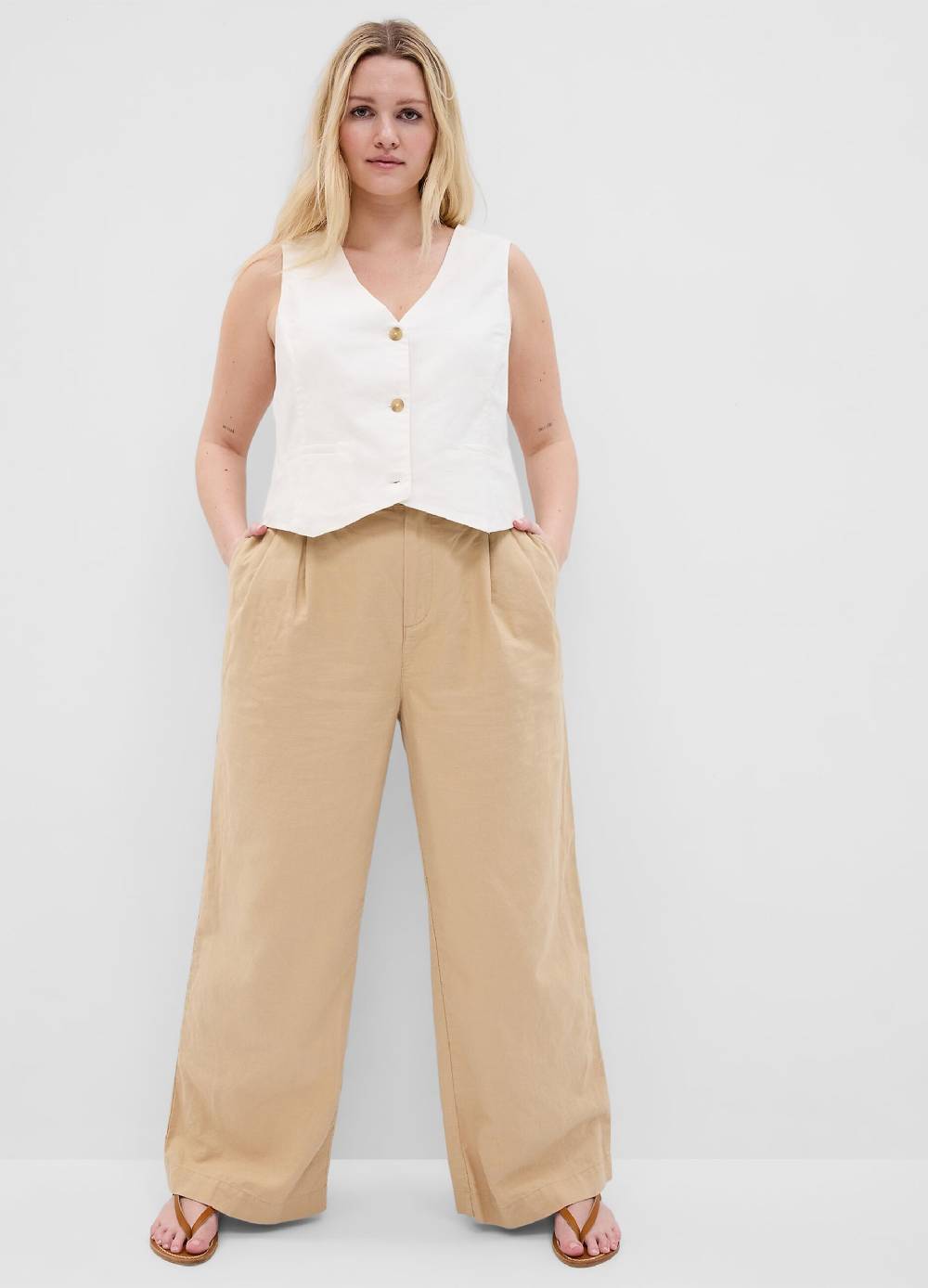 Ovs Pantaloni Wide Leg Con Pinces