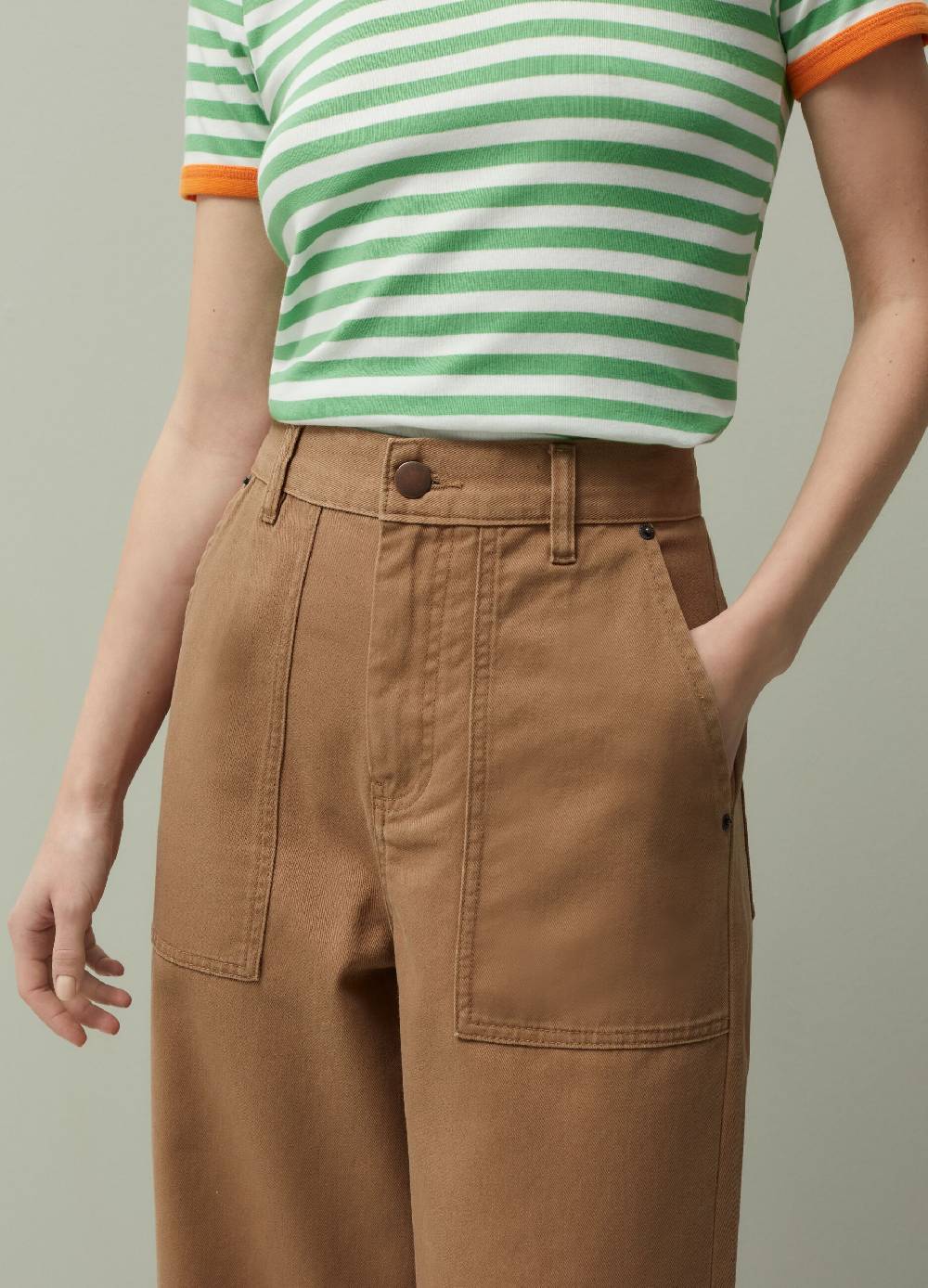 Ovs Pantaloni Wide Leg In Cotone