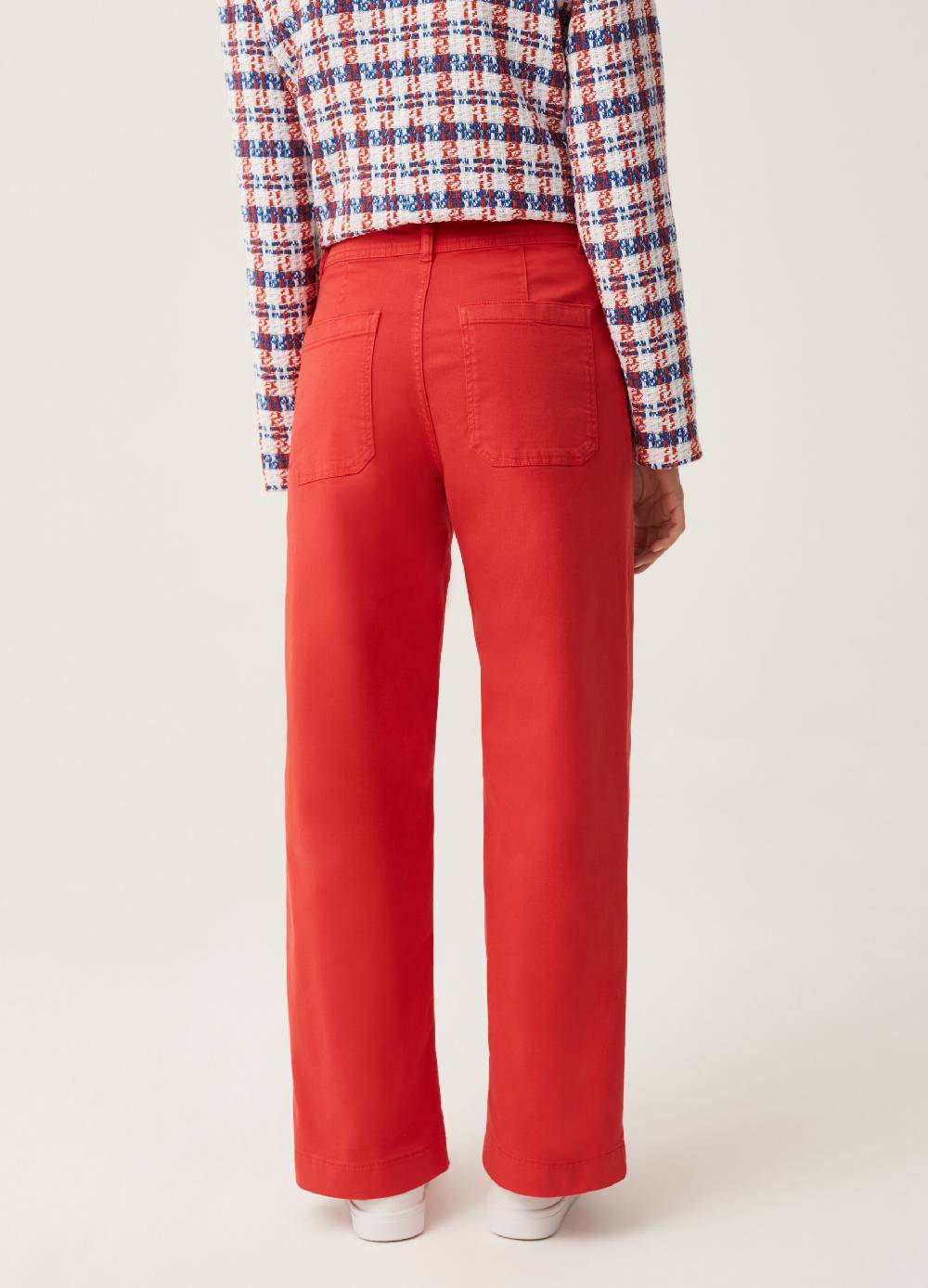 Ovs Pantaloni Wide Leg In Cotone Stretch