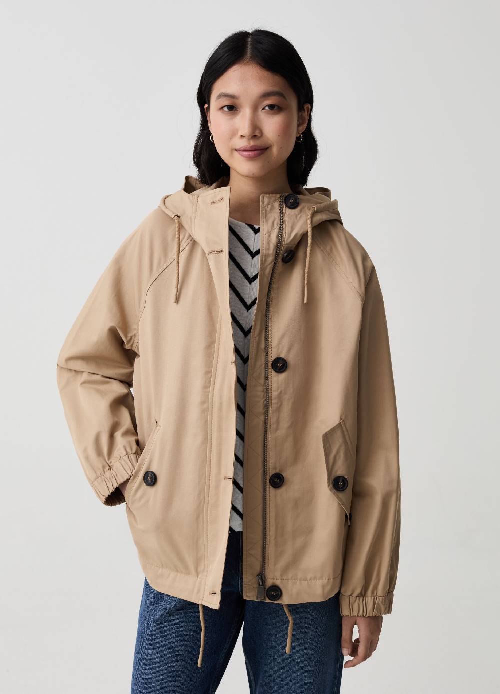 Ovs Parka corto oversize maniche raglan