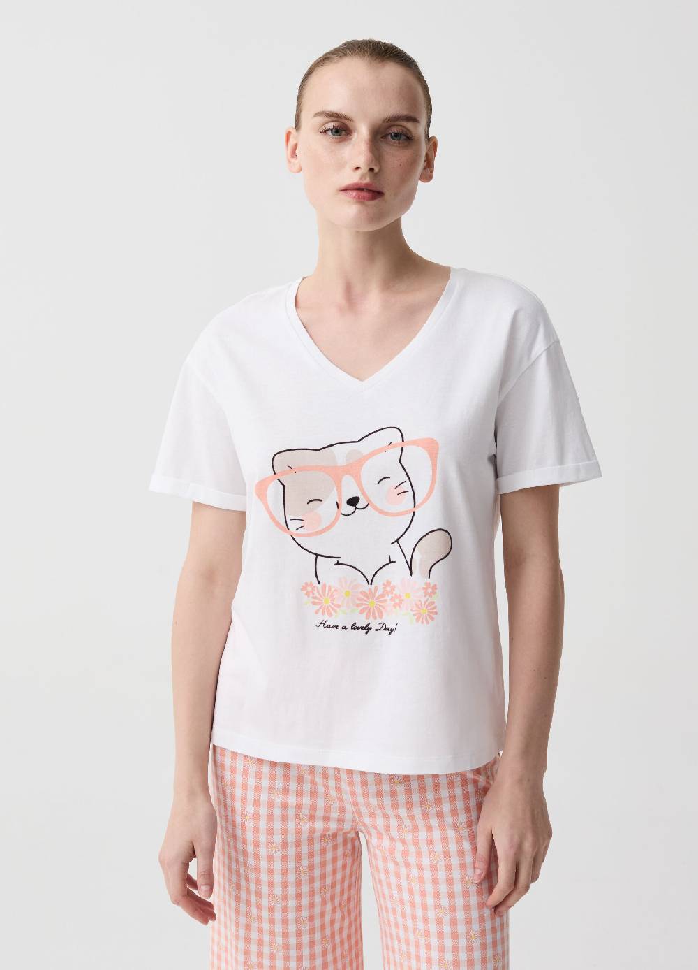 Ovs Pigiama Con Pantalone Pinocchietto Vichy