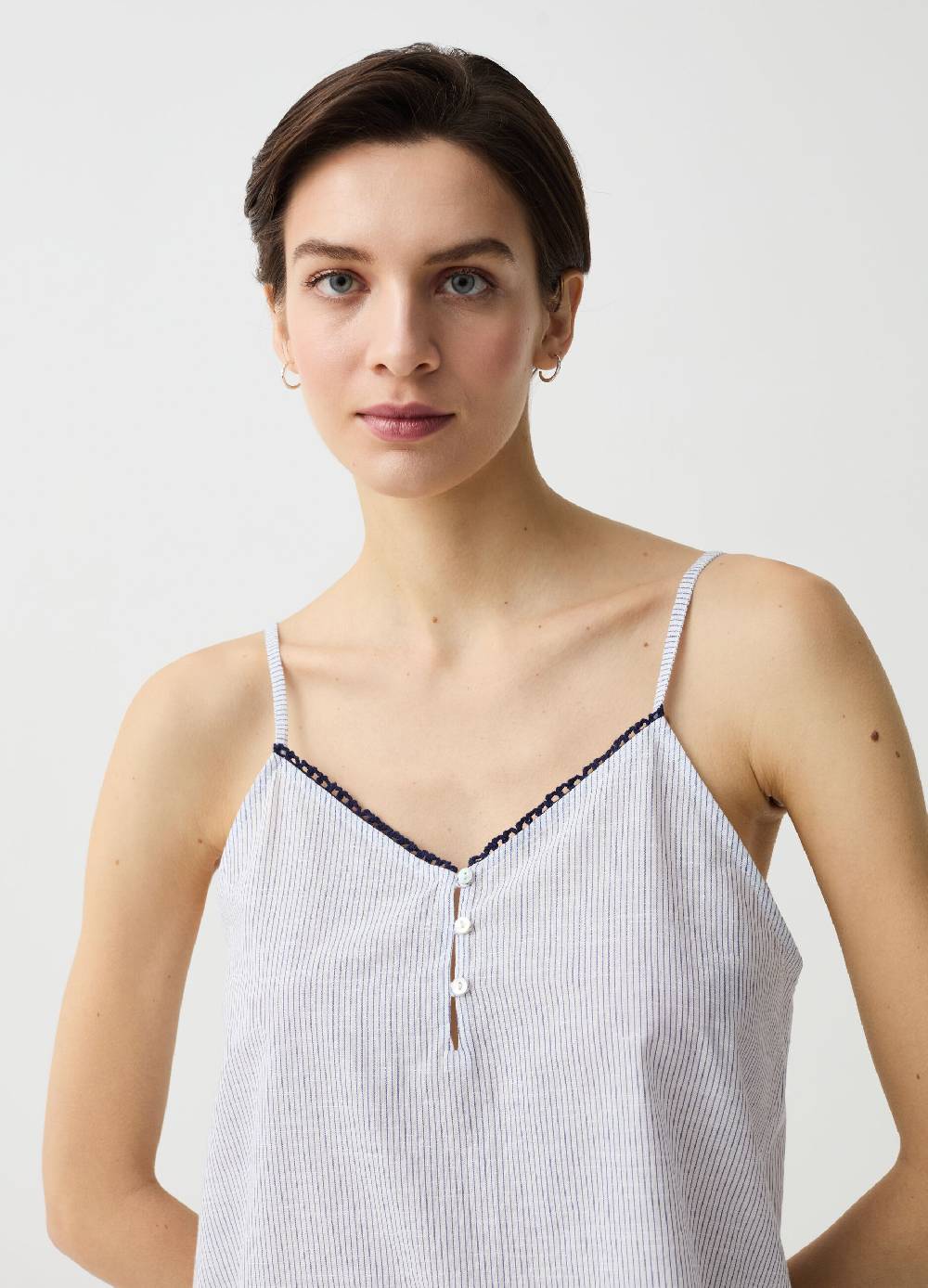 Ovs Pigiama Corto A Righe Sottili