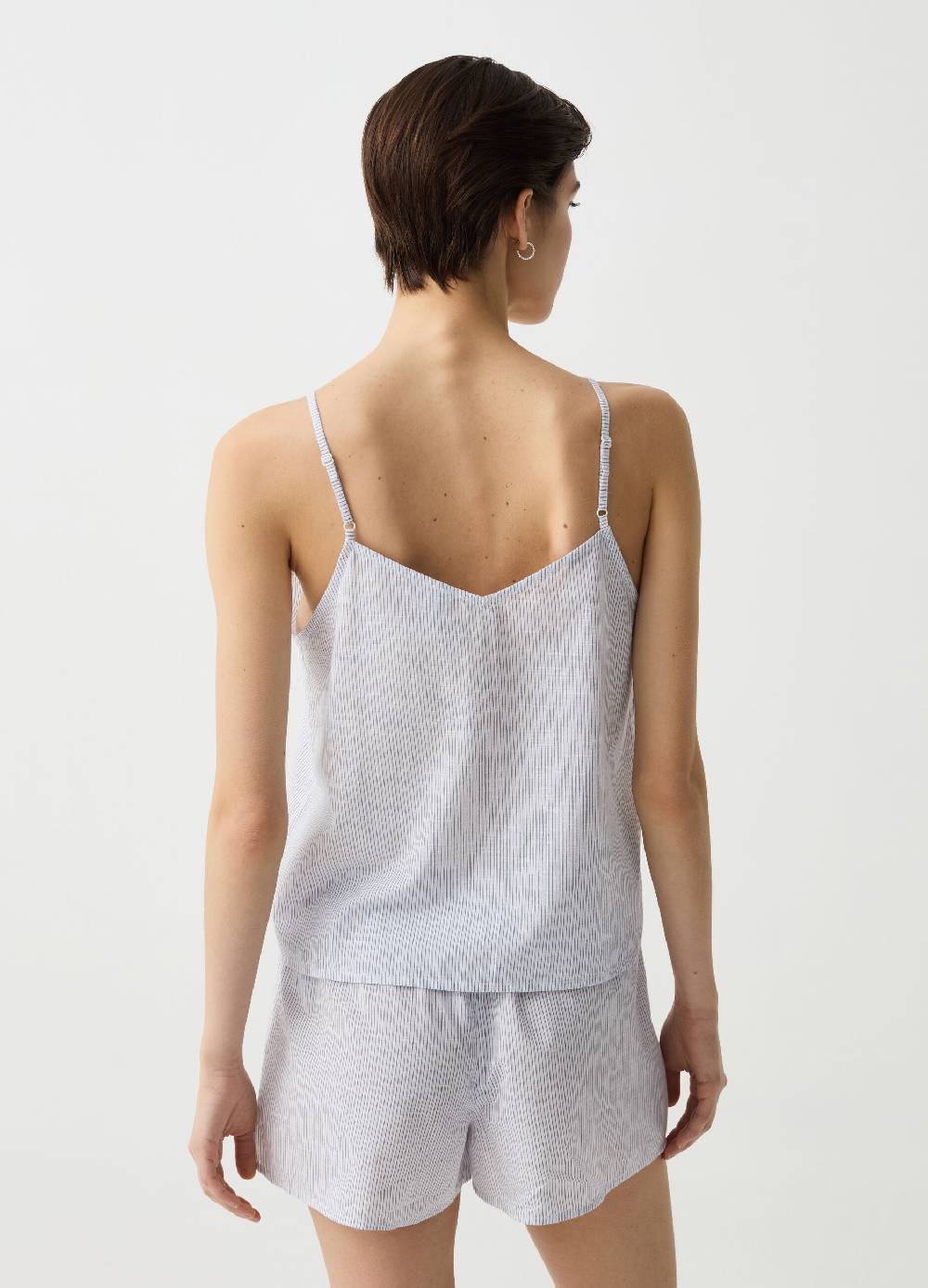 Ovs Pigiama Corto A Righe Sottili