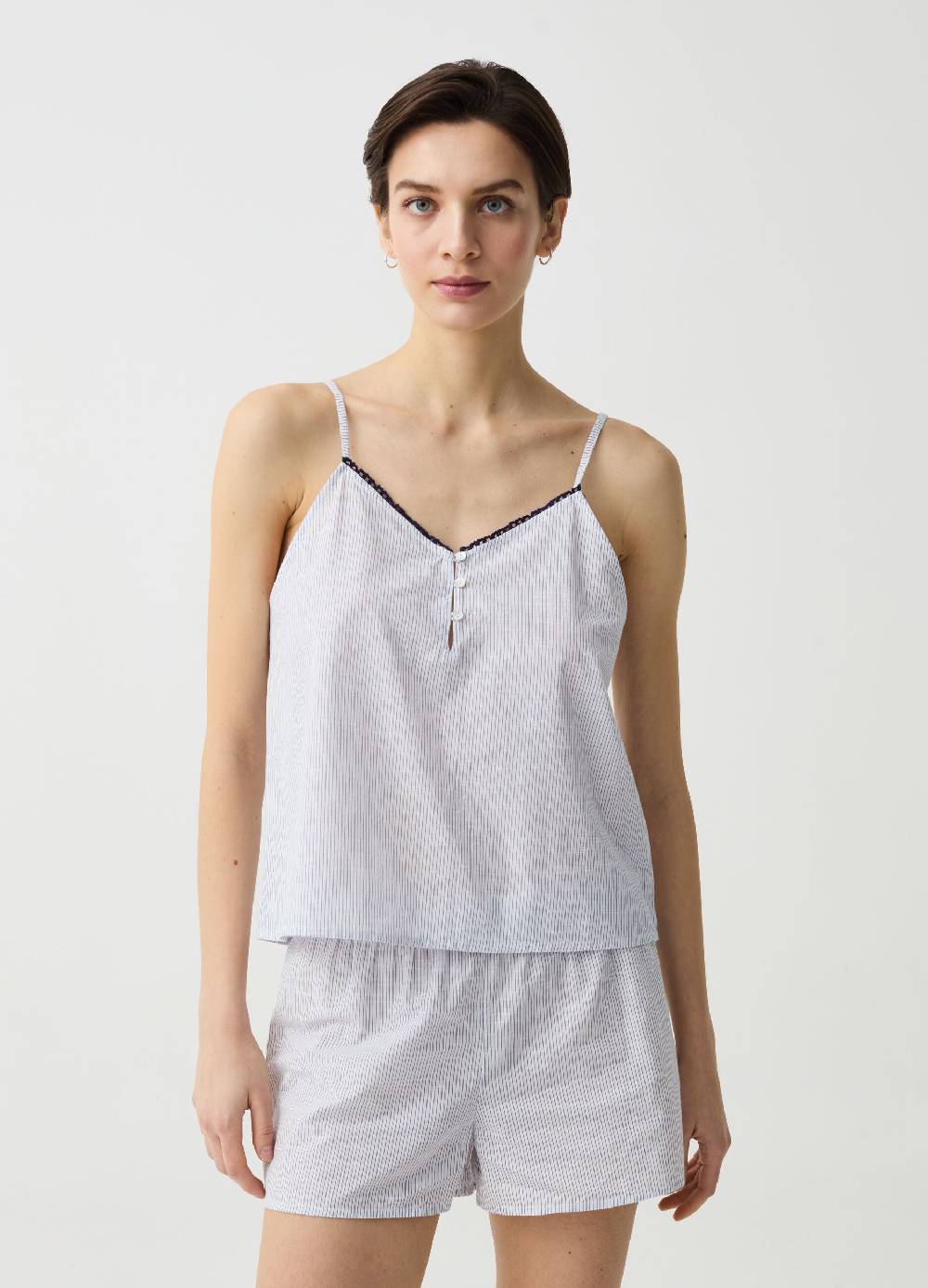 Ovs Pigiama corto a righe sottili