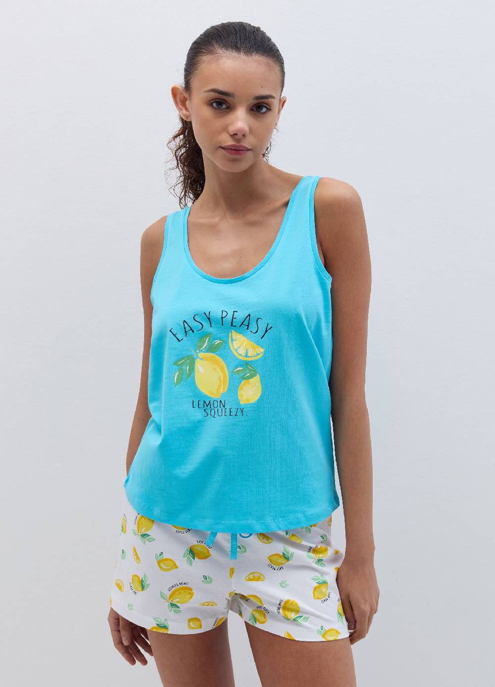 Ovs Pigiama corto con stampa limoni