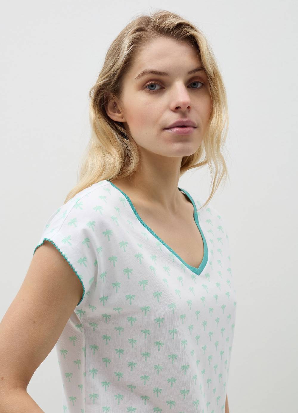 Ovs Pigiama Corto Con Stampa Palme